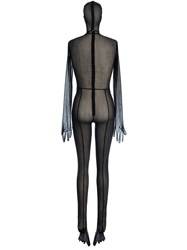 Natasha Zinko Black Mesh Jumpsuit