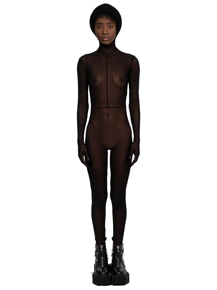 Natasha Zinko Black Mesh Jumpsuit