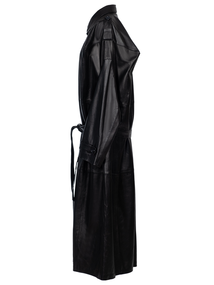 Natasha Zinko Box Leather Trench Coat