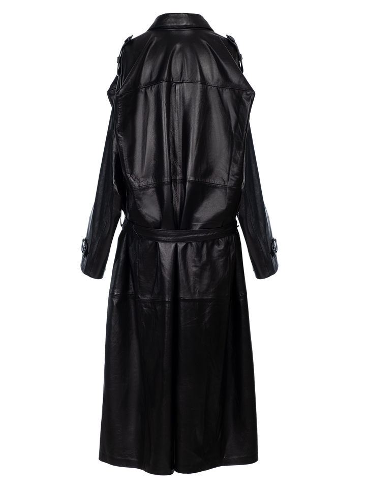 Natasha Zinko Box Leather Trench Coat