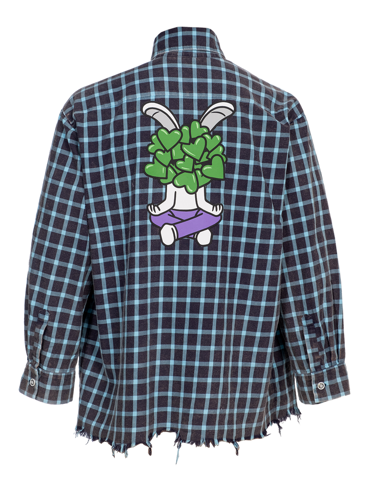 Natasha Zinko Bunny Heart Checkered Shirt