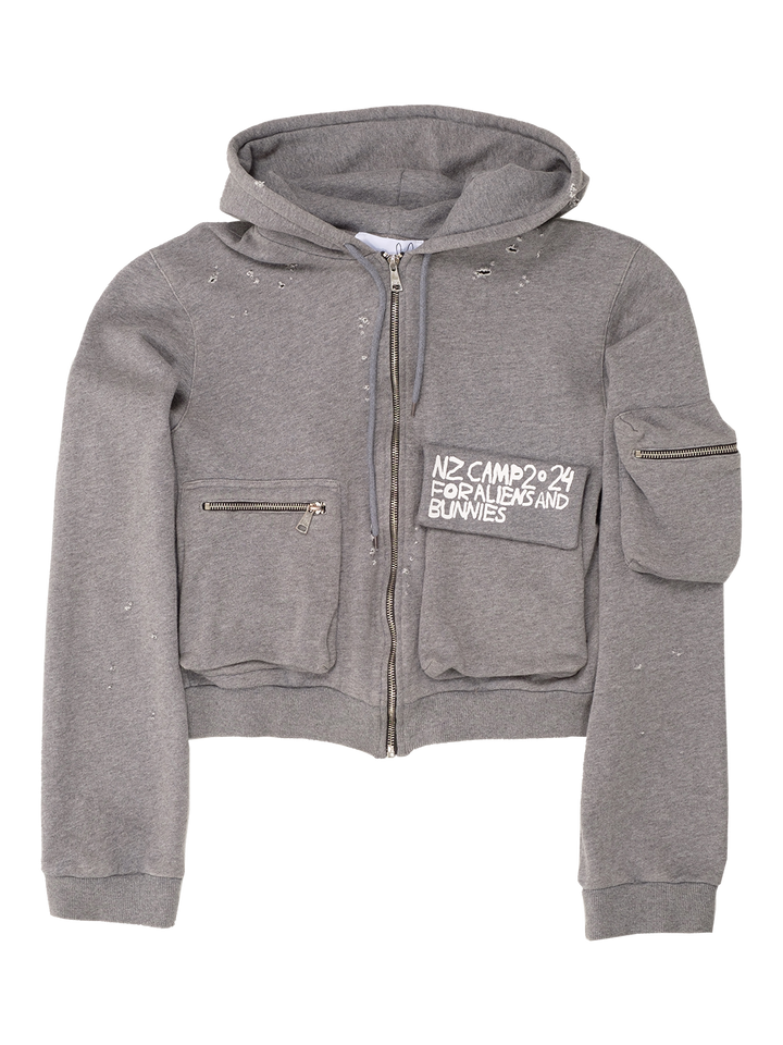 Natasha Zinko Camping Cropped Cargo Hoodie