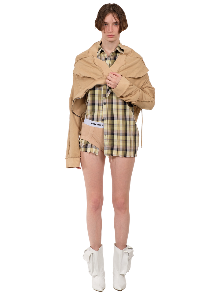 Natasha Zinko Camping Cropped Cargo Hoodie