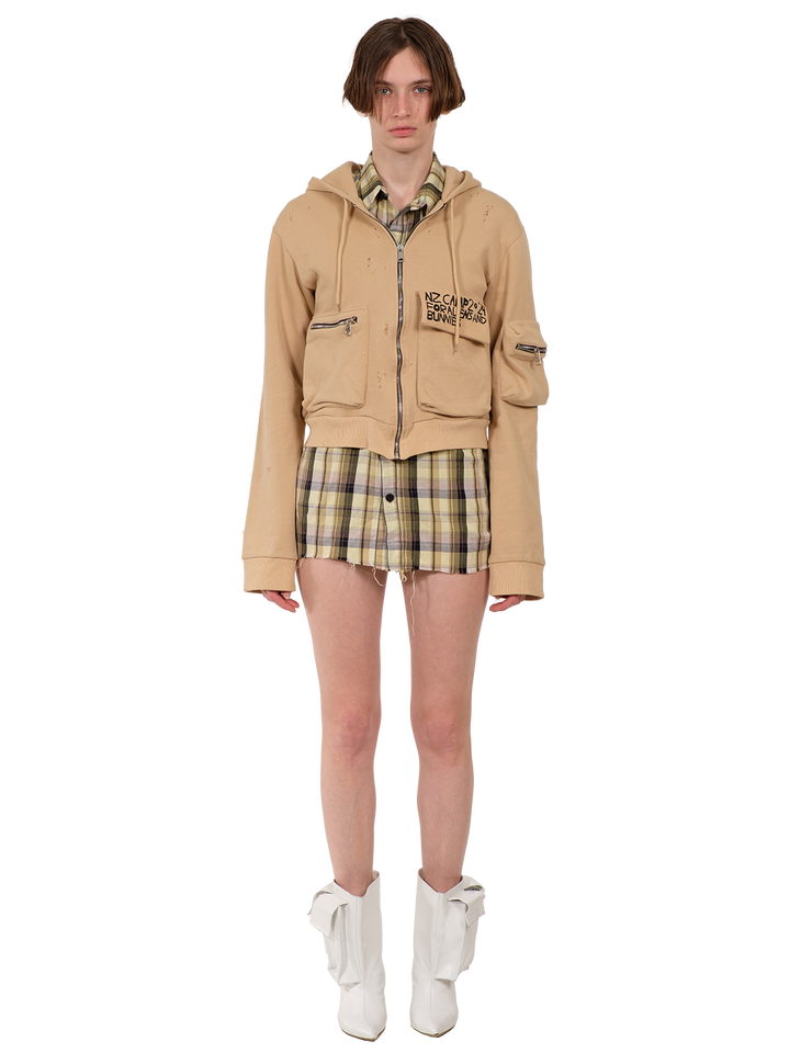 natasha zinko Camping Cropped Cargo Hoodie