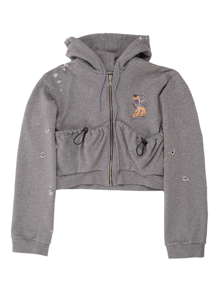 Natasha Zinko Camping Cropped Pouch Hoodie