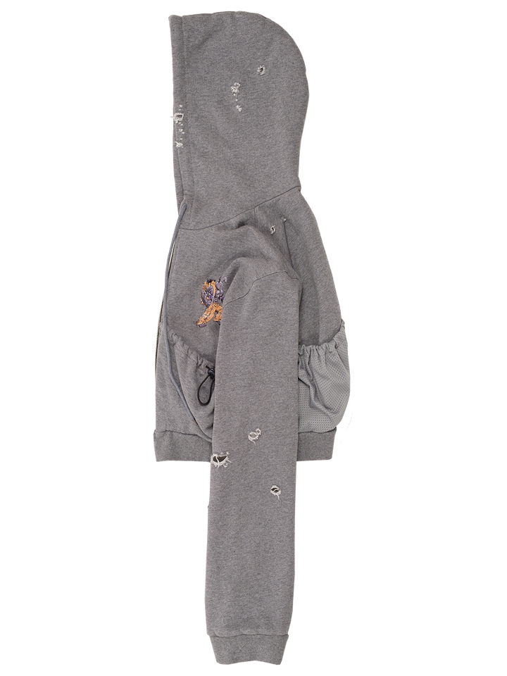 Natasha Zinko Camping Cropped Pouch Hoodie