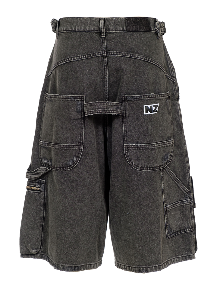 Natasha Zinko Camping Denim Cargo Shorts