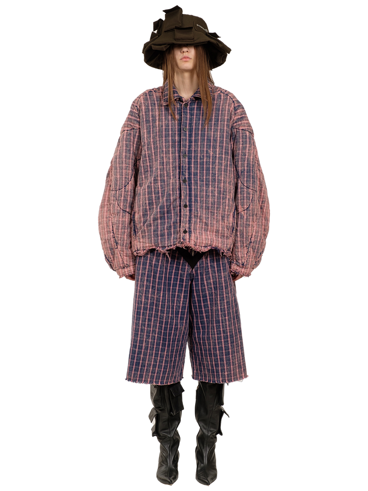 natasha zinko CHECKERED MUSCLE OVERSHIRT