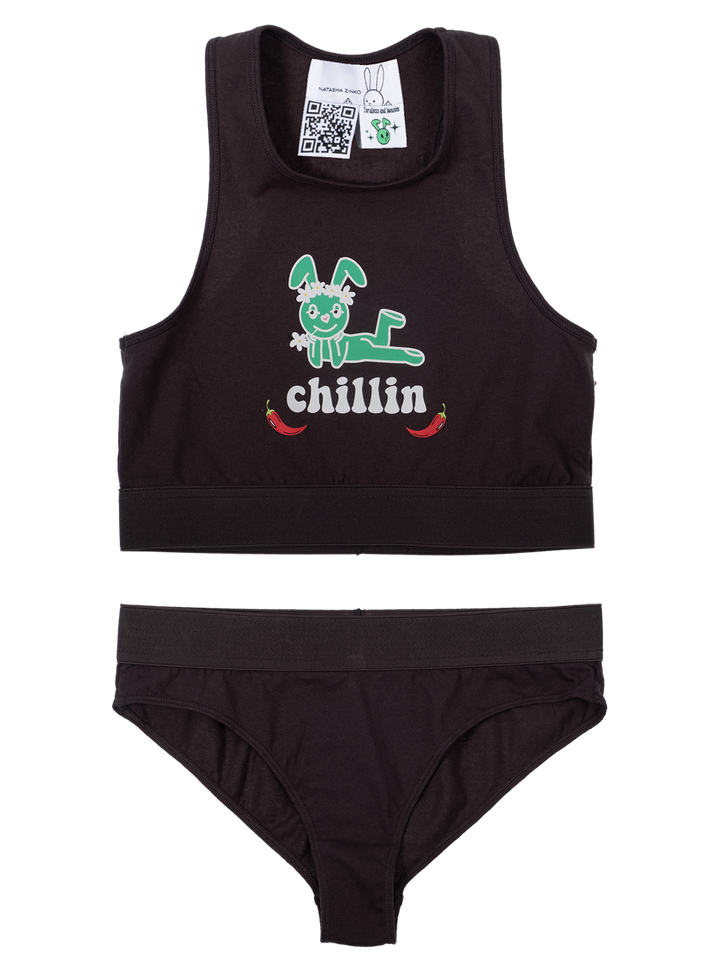 natasha zinko Chillin Crop Top & Panties Set
