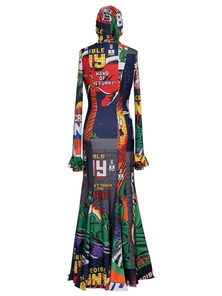 Natasha Zinko Comics Hooded Dress