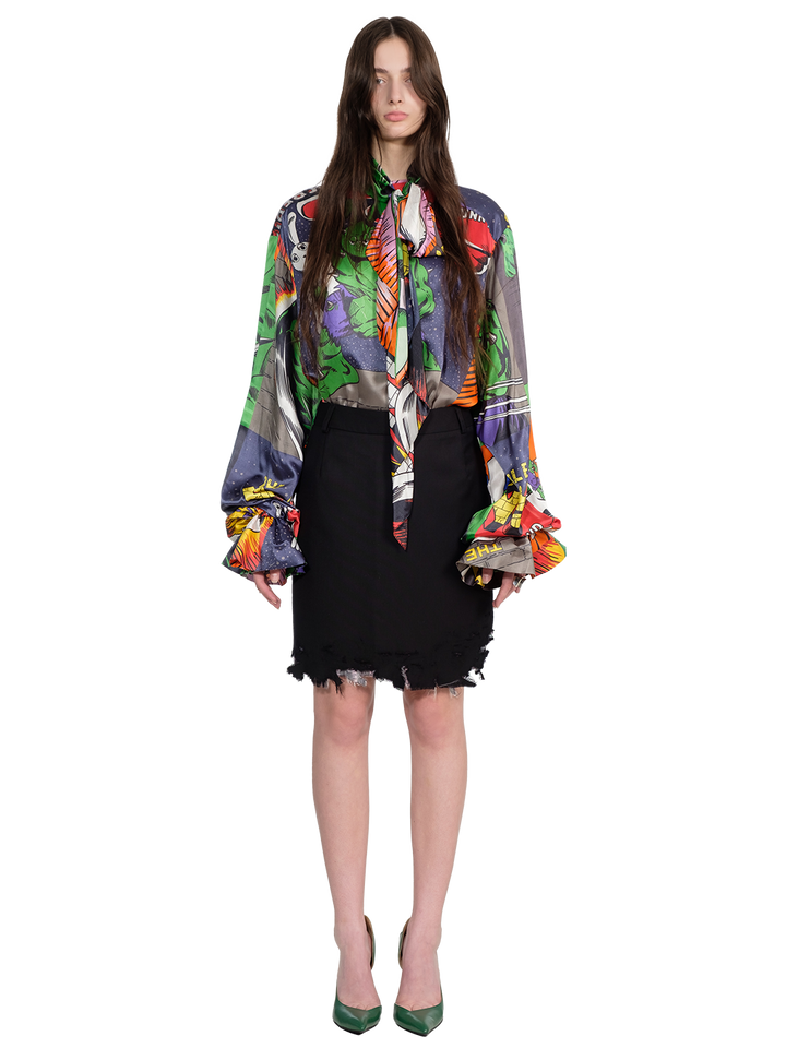 Natasha Zinko Comics Office Petite Blouse