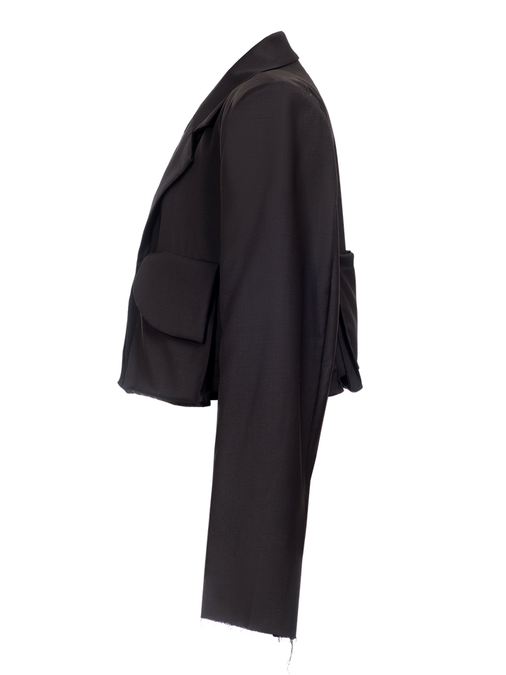 Natasha Zinko Corporate Shoulder Cropped Blazer