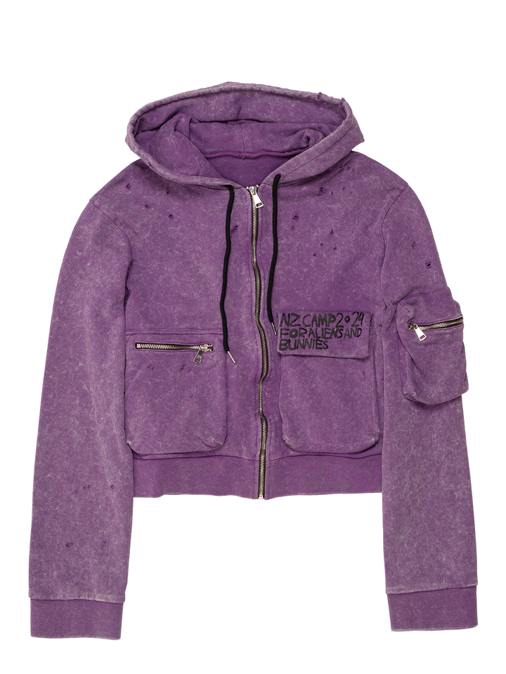 natasha zinko Cropped Cargo Hoodie