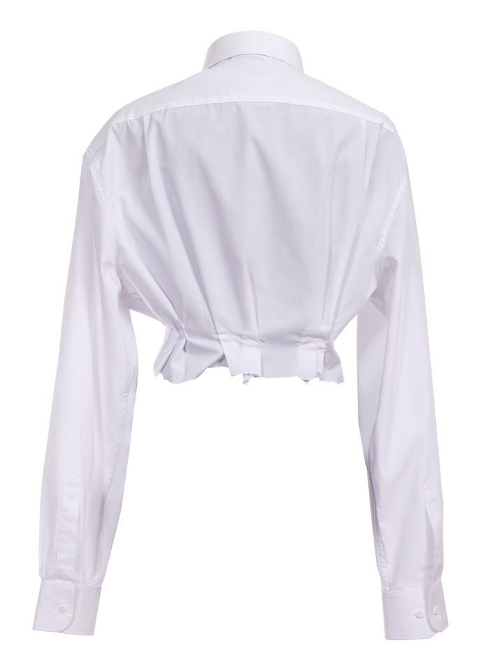 Natasha Zinko Cropped Pleated Formal Shirt
