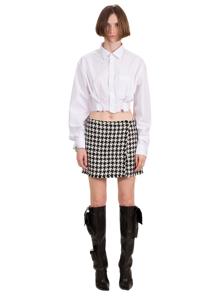 Natasha Zinko Cropped Pleated Formal Shirt