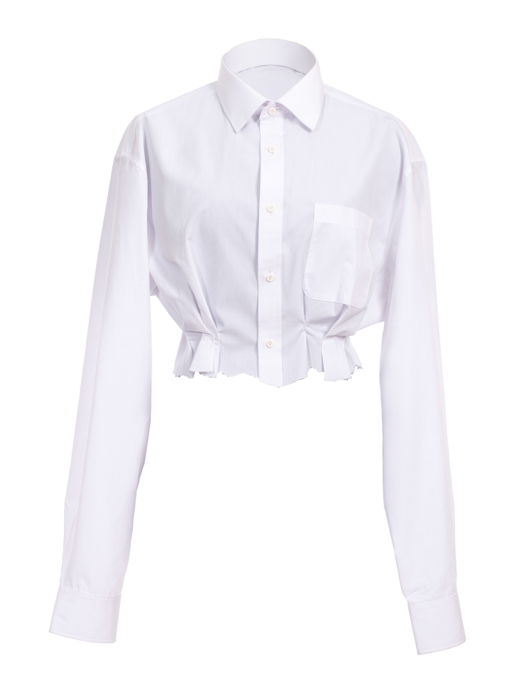 natasha zinko Cropped Pleated Formal Shirt