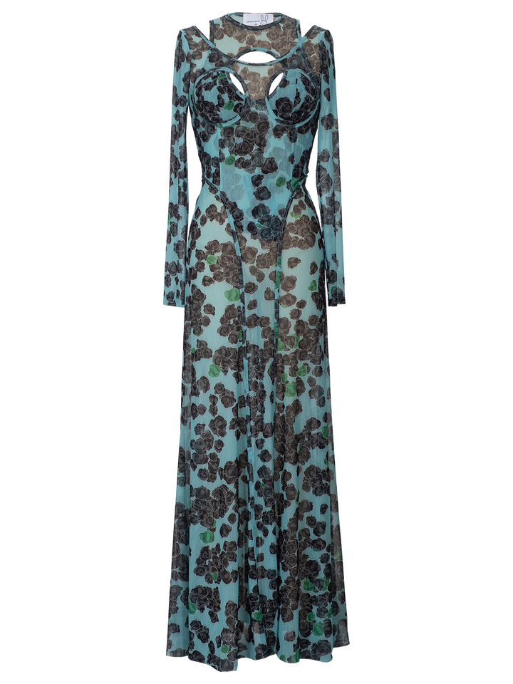 natasha zinko Cut-Out Gauzy Dress