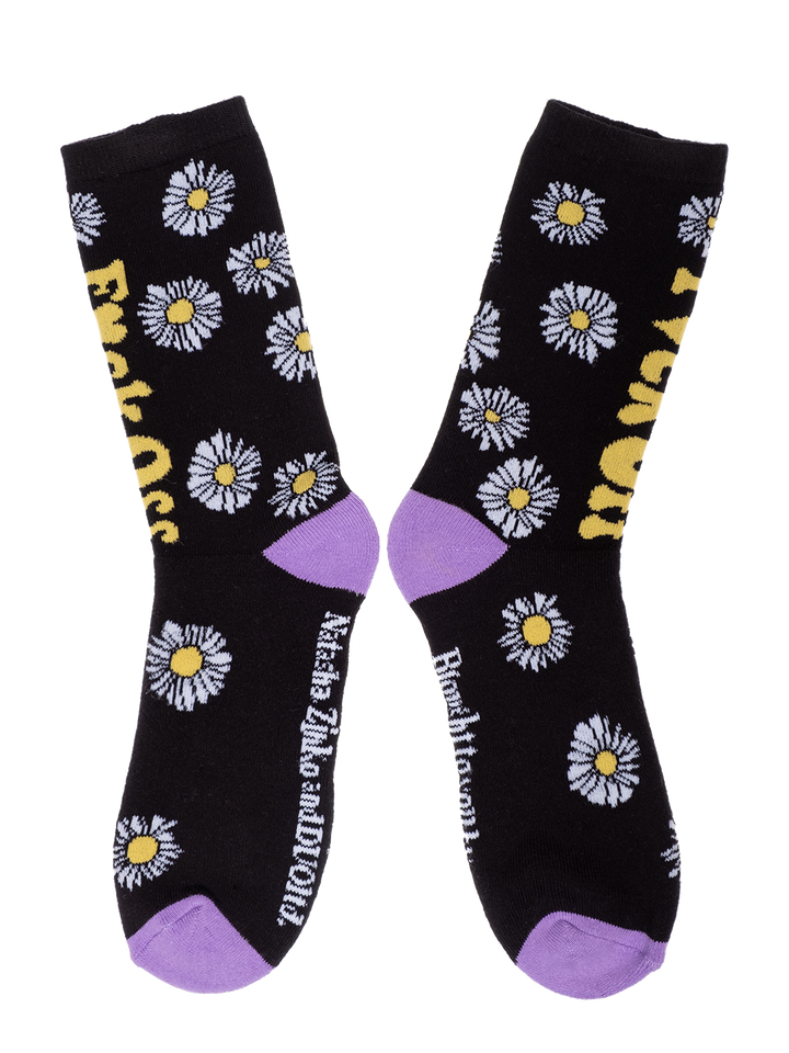 Natasha Zinko Daisy-print F*ck Off Socks /3 Pairs/