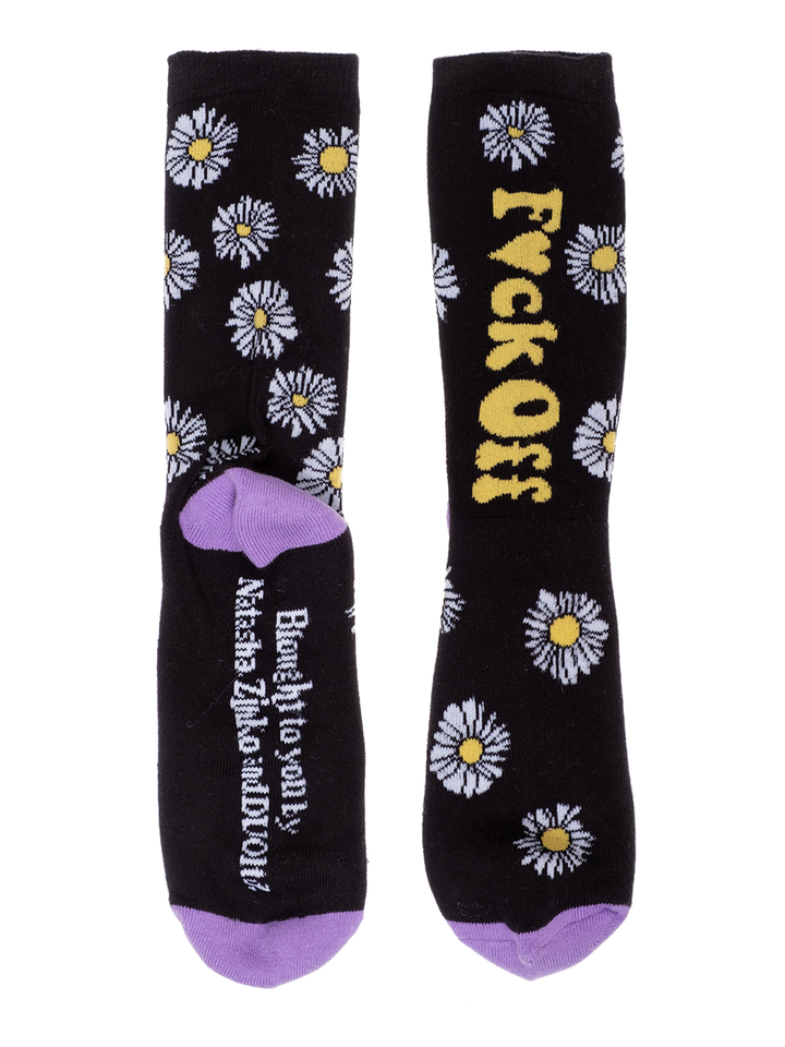 Natasha Zinko Daisy-print F*ck Off Socks /3 Pairs/