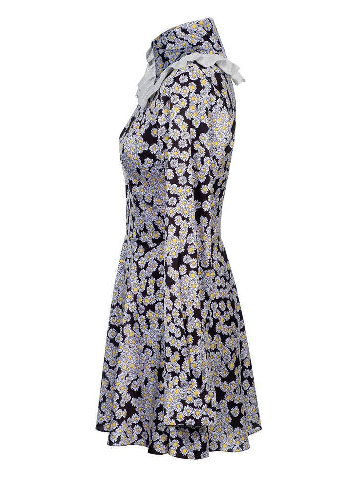 Natasha Zinko Daisy-print Mini Longsleeved Dress
