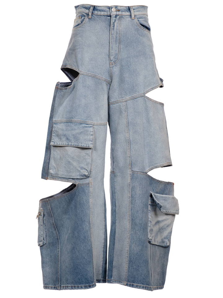 Natasha Zinko Denim Cargo Cut Out Jeans