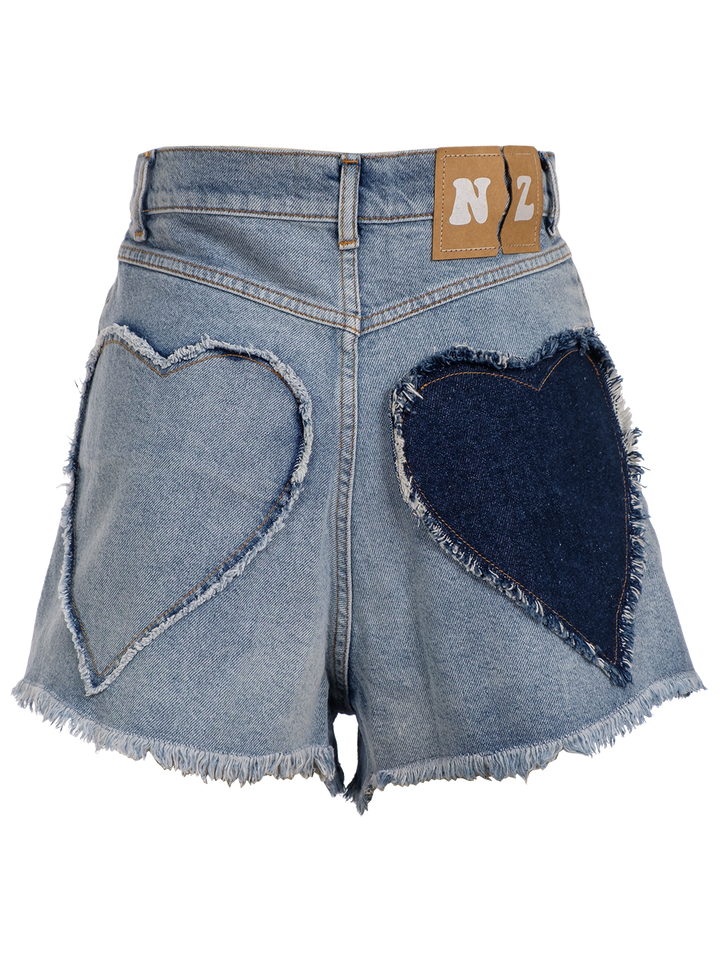 Natasha Zinko Denim Heart Shorts