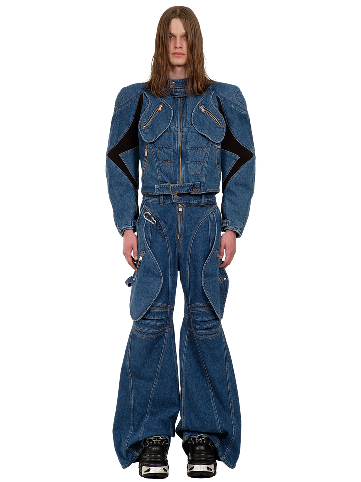 natasha zinko DENIM MUSCLE JACKET