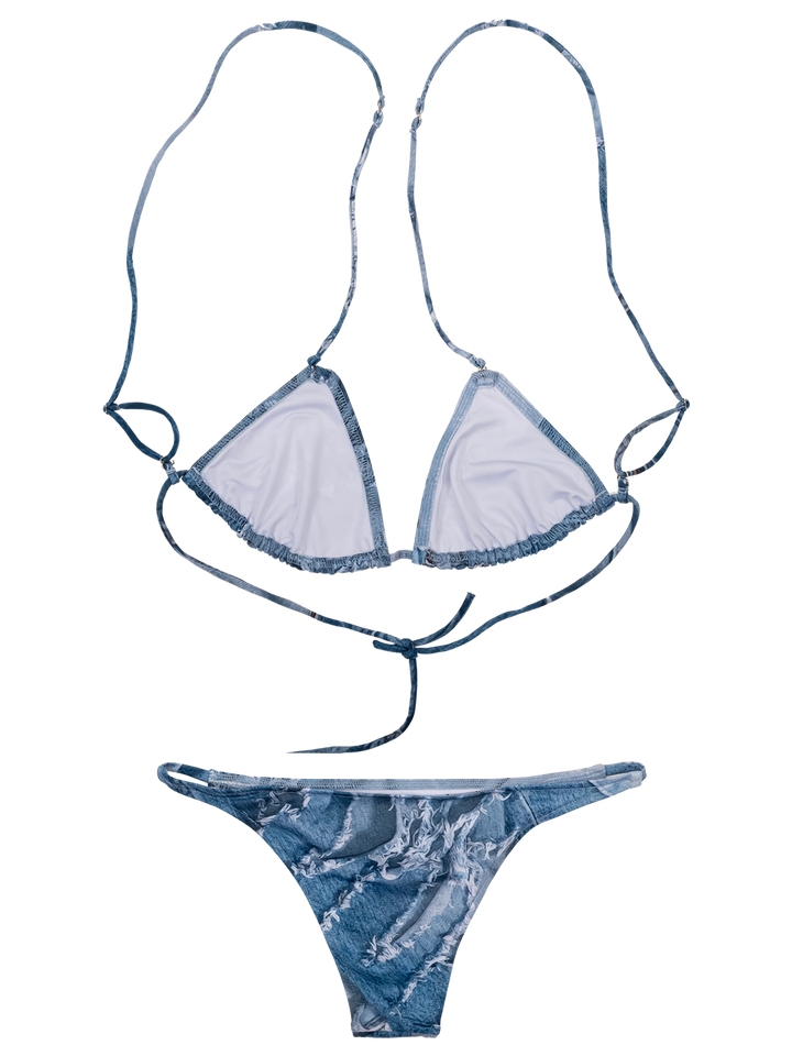 Natasha Zinko Denim Print Bikini