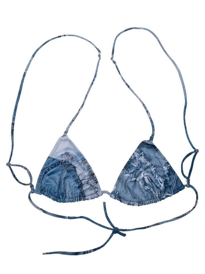 Natasha Zinko Denim Print Bikini