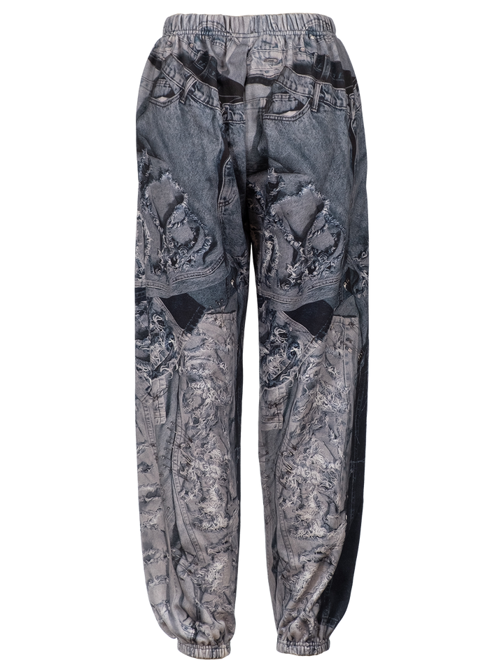 Natasha Zinko Denim-print Jogging Pants