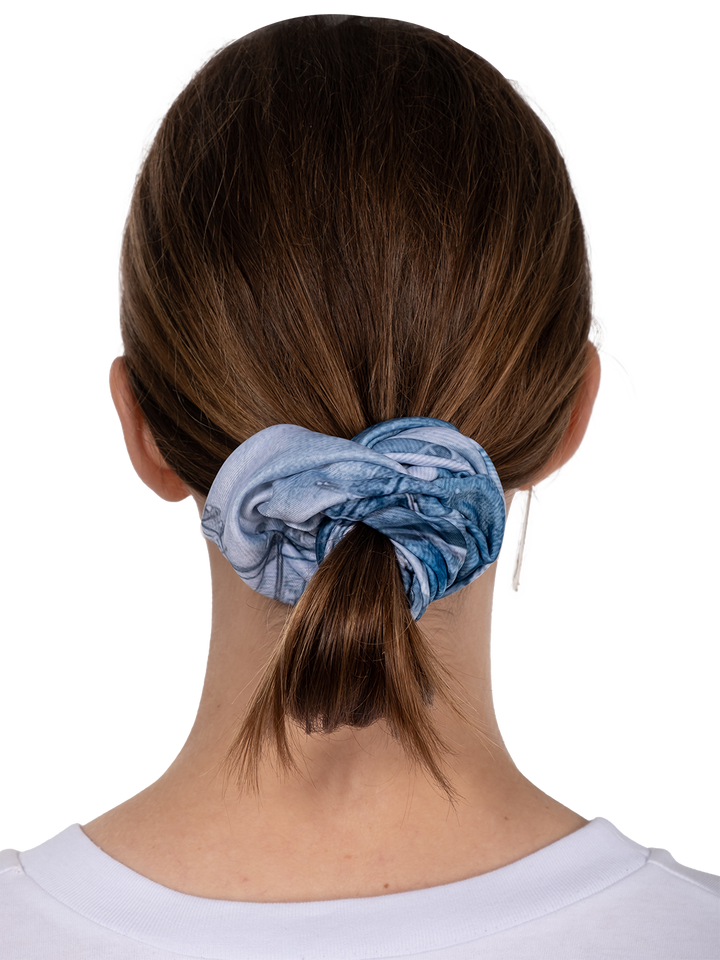 Natasha Zinko Denim Print Scrunchy