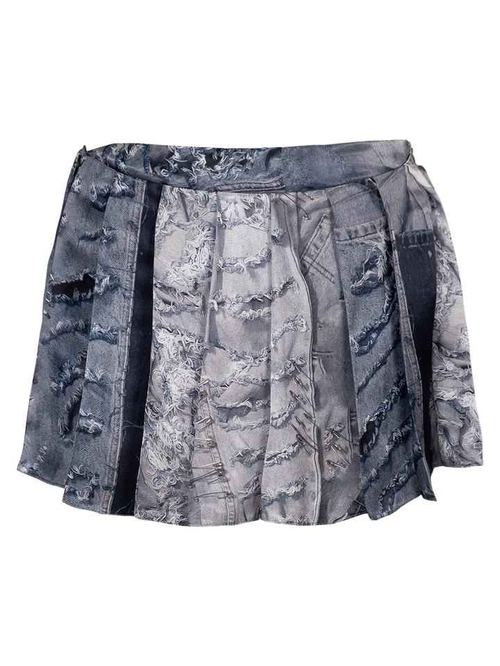 natasha zinko Denim Print Skort