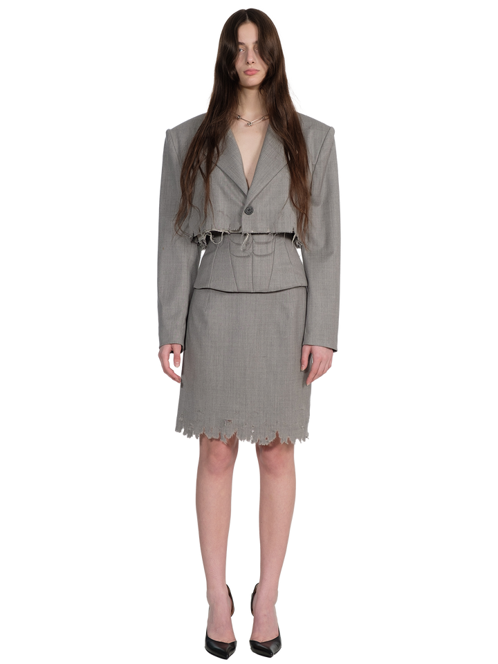 natasha zinko Destroyed Cropped Blazer