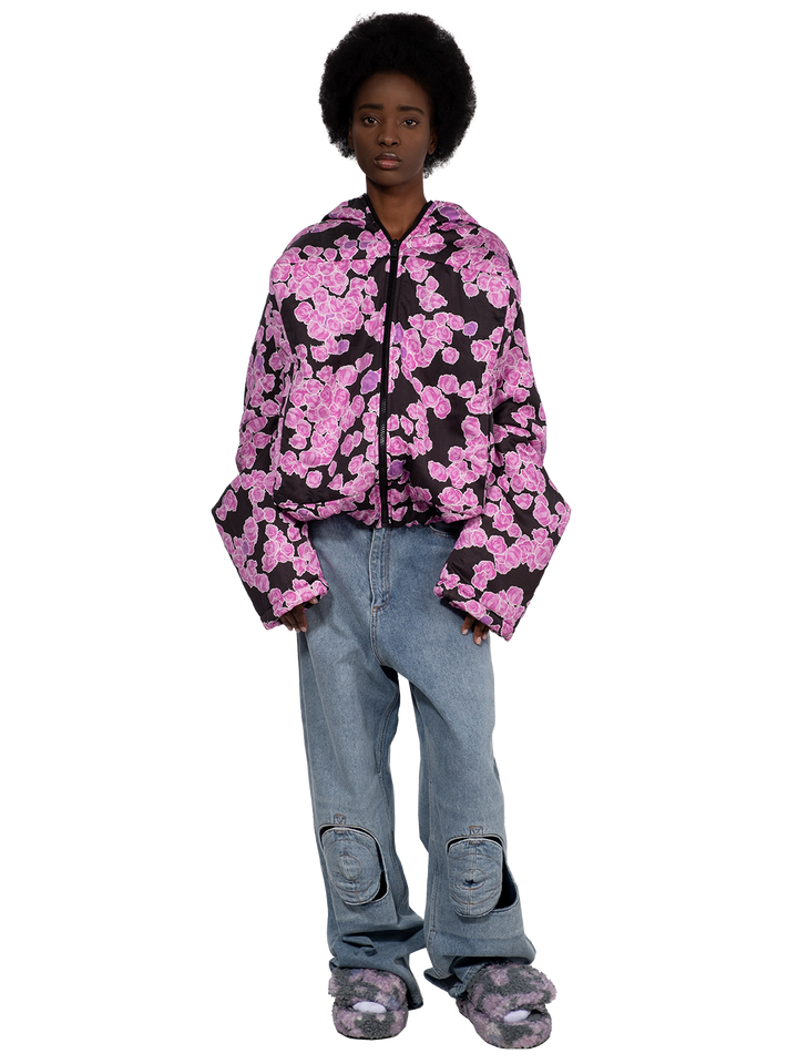 Natasha Zinko Digital Roses Box Puffer