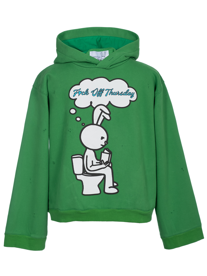 natasha zinko Distressed 'F*ck Off Thursday' Hoodie