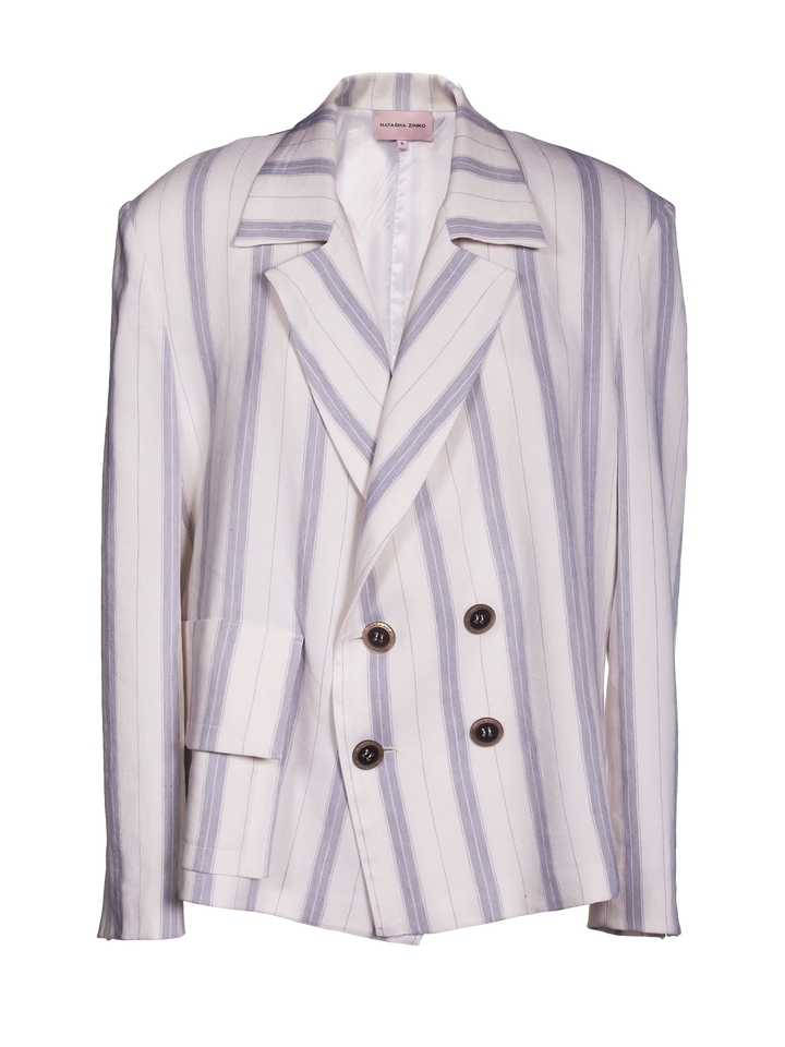 Natasha Zinko Double-breasted Striped Jacket