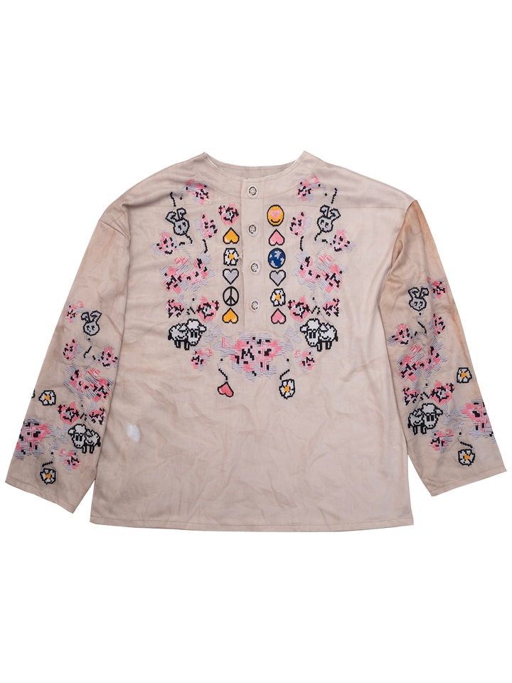 natasha zinko Embroidered Longsleeve Blouse