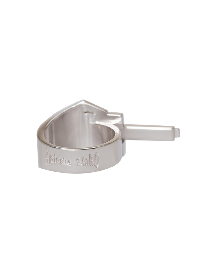 Natasha Zinko F*ck Middle Finger Ring Silver
