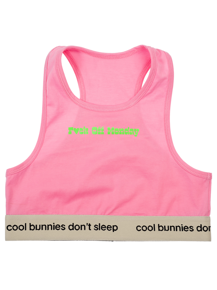 natasha zinko 'F*ck Off Monday' Cropped Sport Top