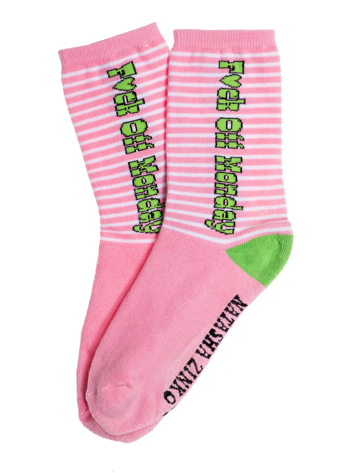 natasha zinko 'F*ck Off Monday' Socks /3 Pairs/