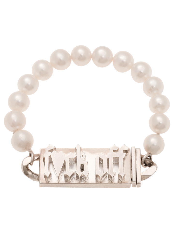 natasha zinko F*ck Off Pearl Bracelet
