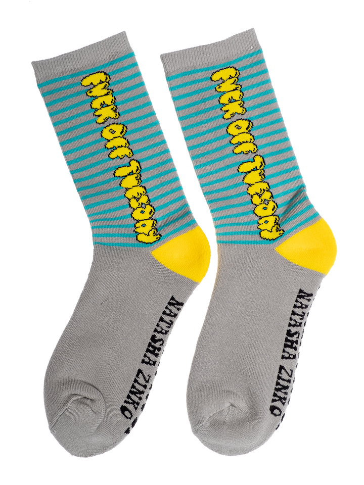 Natasha Zinko 'F*ck Off Tuesday' Socks /3 Pairs/
