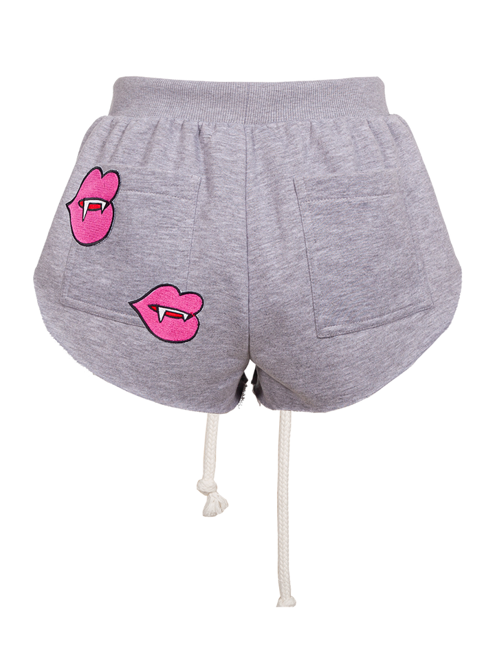 Natasha Zinko Fang-patch Cotton Shorts