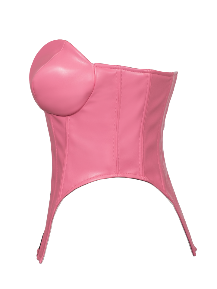 Natasha Zinko Faux Leather Corset Top