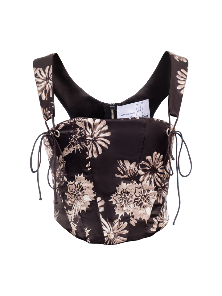 natasha zinko Floral Print Corset