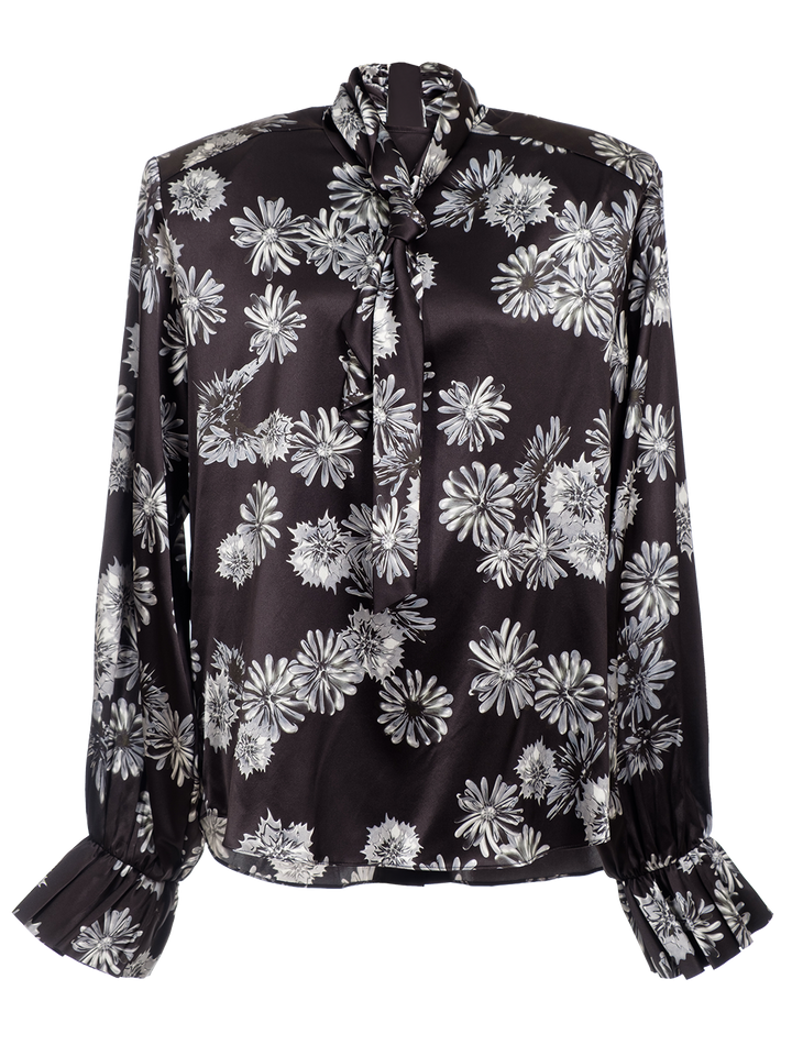 natasha zinko Floral Print Pussy Bow Blouse
