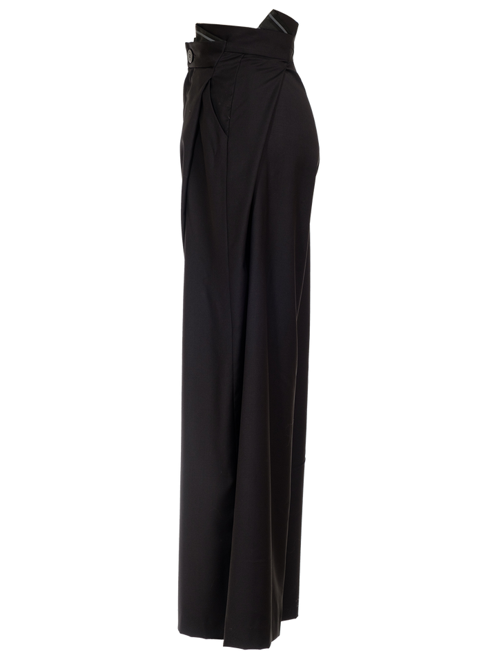 Natasha Zinko FOLDED WOOL TROUSERS