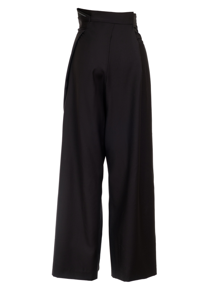 Natasha Zinko FOLDED WOOL TROUSERS