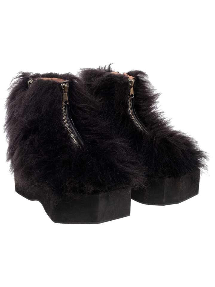 natasha zinko Furry Box Boots