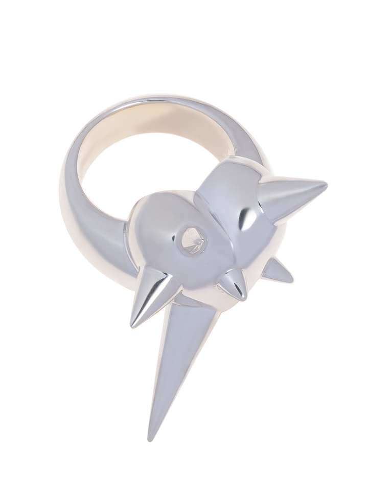 Natasha Zinko Giant Heart Spikes Small Ring